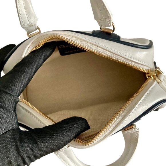 Christian Dior Calfskin Bowling From 2021 Collection by Maria Grazia Chiuri Whit - Picture 7 of 10